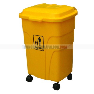 Thùng rác nhựa HDPE 70L có bánh xe