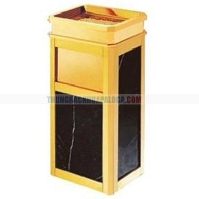 Thùng đựng rác đá hoa cương mầu đen có gạt tàn thuốc TLJA30B