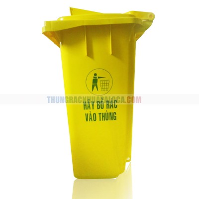 Thùng rác HDPE có nắp khe bỏ rác
