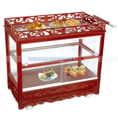 Tủ để bầy thức ăn di động bằng kính TLJWY113