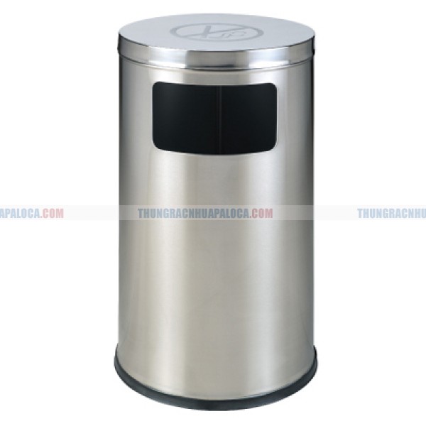 Thùng rác inox vuông có gạt tàn | Đại lý bán thùng rác inox | Paloca
