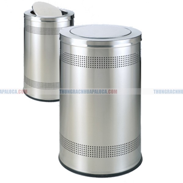 Thùng rác inox nắp bênh | Báo giá thùng rác inox | Paloca